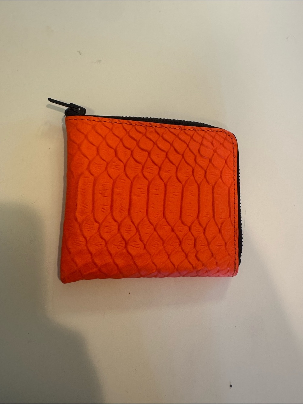 Python Neon Orange Zip Card & Key Holder Wallet - Picture 8 of 8